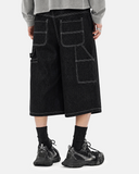 Raw Denim Cargo Longline Shorts | Inflation Streetwear