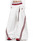 Grey Striped Baggy Sweatpants | Inflation Streetwear INFLATION