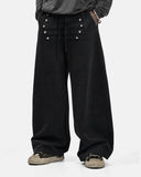 Washed Rivet Wide Leg Sweatpants | Inflation Streetwear