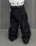 Contrast Stitch Barrel Jeans | Inflation Streetwear INFLATION