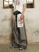 Distressed Reverse Design Baggy Jeans | Inflation Streetwear INFLATION