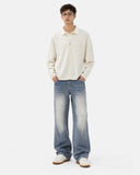 Bamboo Weave Embroidered Bootcut Jeans | Inflation Streetwear