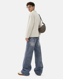 Bamboo Weave Embroidered Bootcut Jeans | Inflation Streetwear
