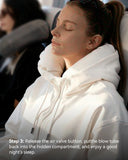 2-in-1 Travel Hoodie with Inflatable Neck Pillow | Inflation Streetwear INFLATION