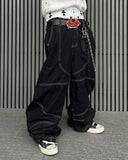 Contrast Stitch Barrel Jeans | Inflation Streetwear INFLATION