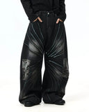 Spray Graphic Camo Barrel Jeans | Inflation Streetwear INFLATION