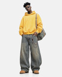 Washed Fleece Boxy Hoodie | Inflation Streetwear