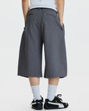 Pinstripe Pleated Ring Detail Tailored Shorts | Inflation Streetwear INFLATION