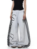 Script Stripe Baggy Sweatpants| Inflation Streetwear INFLATION