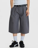 Pinstripe Pleated Ring Detail Tailored Shorts | Inflation Streetwear INFLATION