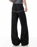Embroidered Cinch Back Bootcut Jeans | Inflation Streetwear INFLATION