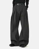 Vintage Pinstripe Pleated Barrel Jeans | Inflation Streetwear INFLATION