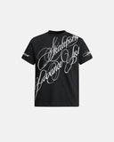 all-over script graphic t shirt
