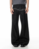 Embroidered Cinch Back Bootcut Jeans | Inflation Streetwear INFLATION