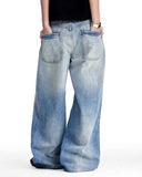 Cinch Back Loose Straight Jeans | Inflation Streetwear INFLATION