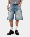 Distressed Washed Knee-Length Jorts | Inflation Streetwear INFLATION