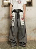 Distressed Reverse Design Baggy Jeans | Inflation Streetwear INFLATION