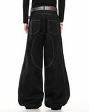 Contrast Stitch Barrel Jeans | Inflation Streetwear INFLATION
