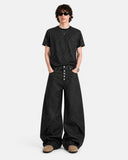 Button Detail Deconstructed Raw Baggy Jeans | Inflation Streetwear INFLATION