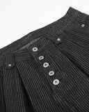Striped Button Fly Baggy Jorts | Inflation Streetwear INFLATION