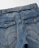 Bamboo Weave Cinch Back Baggy Jeans | Inflation Streetwear INFLATION