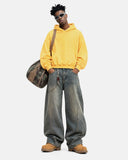 Washed Fleece Boxy Hoodie | Inflation Streetwear