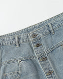 Asymmetric Button Baggy Jeans | Inflation Streetwear INFLATION