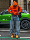 INFLATION Brand Washed Baggy Denim Pants INFLATION