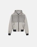 Star Trim Graphic Boxy Zip Up Hoodie | Inflation Streetwear