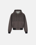 Star Trim Graphic Boxy Zip Up Hoodie | Inflation Streetwear