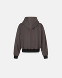 Star Trim Graphic Boxy Zip Up Hoodie | Inflation Streetwear