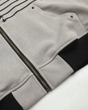 Star Trim Graphic Boxy Zip Up Hoodie | Inflation Streetwear