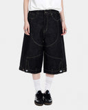 Deconstructed Raw Denim Jorts | Inflation Streetwear INFLATION