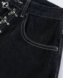 Buckle Detail Raw Denim Jorts | Inflation Streetwear INFLATION