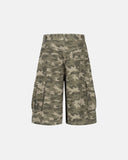 Embroidered Camo Cargo Longline Shorts | Inflation Streetwear INFLATION