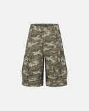 Embroidered Camo Cargo Longline Shorts | Inflation Streetwear INFLATION