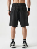Double Waist Acid Wash Sweat Shorts | Inflation Streetwear INFLATION