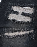 Vintage washed streetwear jorts with ripped detailing