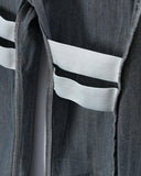 Washed  Bamboo Weave Baggy Bootcut Jeans | Inflation Streetwear