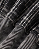 Plaid Patchwork Boxy Zip Up Hoodie | Inflation Streetwear