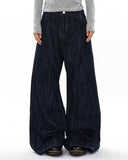 Dark Indigo Wide Bootcut Jeans | Inflation Streetwear INFLATION