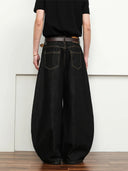 Pocket Embroidery Raw Barrel Jeans | Inflation Streetwear INFLATION