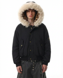 Leopard Faux Fur Lined Cropped Padded Jacket | Inflation Streetwear INFLATION